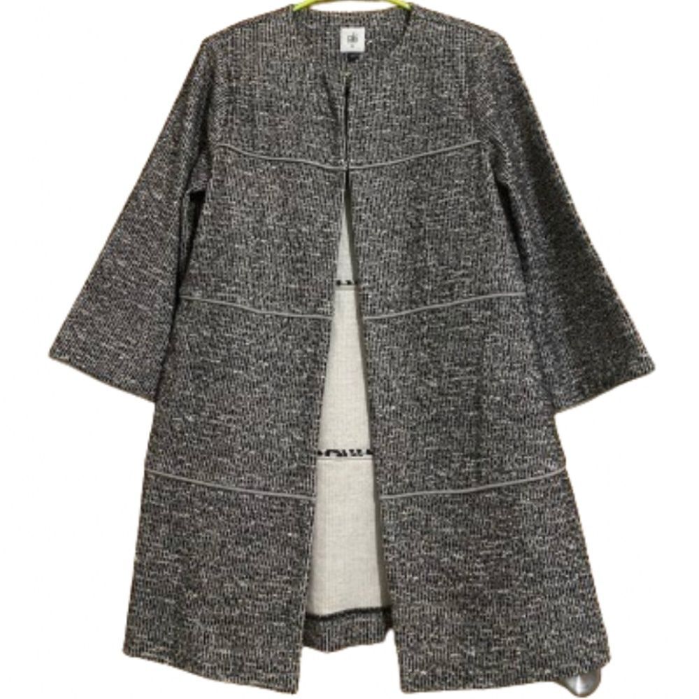 Cabi WOMEN’s BLACK WHITE & GRAY Spring the Times 3/4 MID-LENGTH JACKET Sz-XS